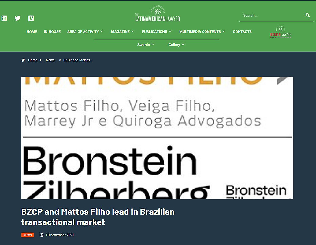BZCP and Mattos Filho lead in Brazilian transactional market